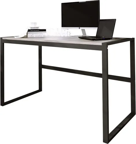 DESIGN MÖBEL Eleganter Schreibtisch BUENO – Gaming Schreibtisch im Industriestil – Ergonomischer Bürotisch Sonoma Eiche