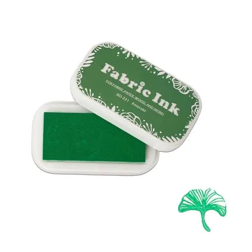 Sicheii Stempelkissen für Gummistempel, Stempelkissen für Stoff, Holz, Papier, waschbar, Fingerabdruck-Stempelkissen, Bastel-Stempelkissen, Partner, DIY, Farbe (grün)