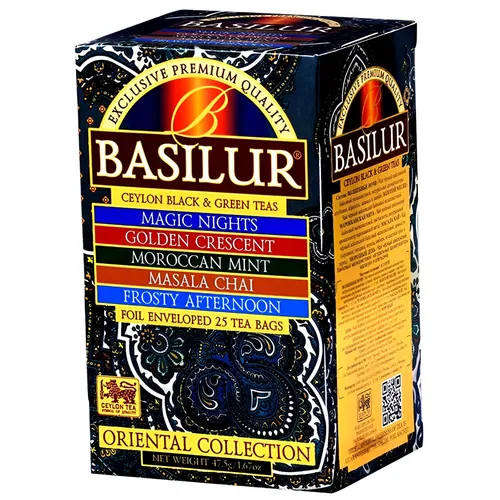Basilur Oriental Schwarztee & Grüntee 25 Teebeutel