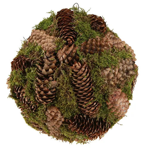 Naturdeko Kugel mit Echten Zapfen und Moos zum Hängen - Rustikale Landhaus-Deko aus natürlichen Materialien, ideal für eine gemütliche Atmosphäre im Zuhause