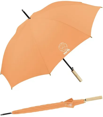 HAPPY RAIN Stockregenschirm Earth in orange von happy rain