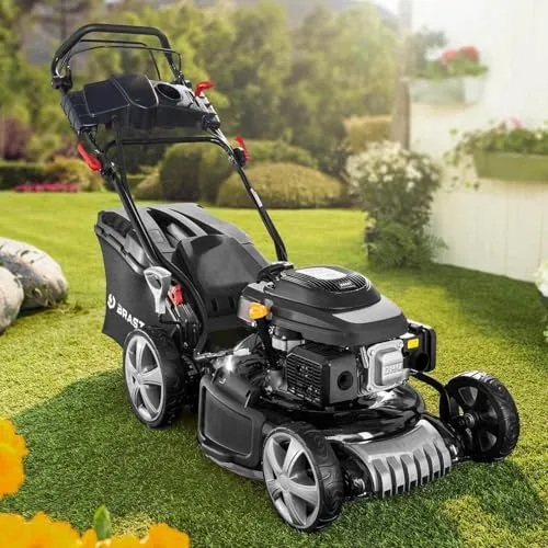 BRAST Benzin Rasenmäher mit Antrieb | 5,2kW (7PS) | 48cm Schnittbreite