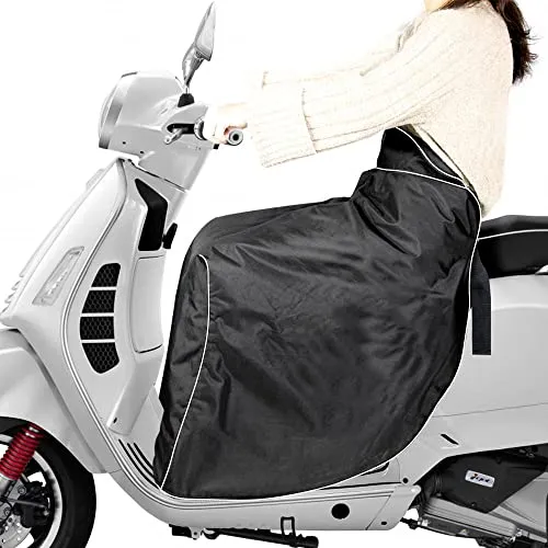BLANCC Beinschutz für Motorroller | Winter Rollerdecke | Regenschutz für Roller | Universelle Abdeckplane Schwarz