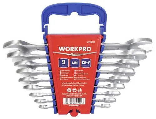 WorkPro WP202505 Doppel-Maulschlüssel-Satz 9teilig Schlüsselweite (Metrisch) 6 - 23mm