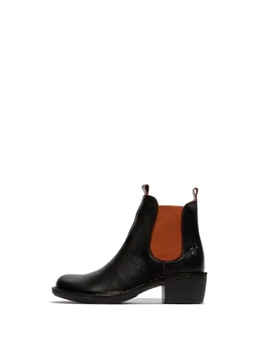 Fly London Damen MEME030FLY Fashion Boot in Schwarz/Rot, Größe 37 EU - Stylischer Fashion Boot für Damen mit lässigem Look, ideal für jeden Anlass und bequem im Tragen.