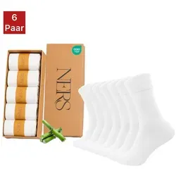NERS Basicsocken 9 Paar aus Bambus - Atmungsaktive Komfortsocken für Damen & Herren - Socken aus Bambus, nahtlos und mit Komfortbund, ideal für empfindliche Haut und für alle Jahreszeiten geeignet. Hält die Füße trocken und bietet höchsten Tragekomfort.