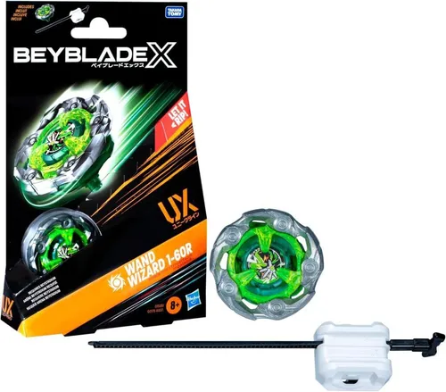 Beyblade X Wand Wizard 1-60R UX - Spielset - Battle Tops Spielset für spannende Duelle in der Beystadium-Arena, enthält einen rechtshändigen Kreisel, ideal für Kinder ab 8 Jahren.