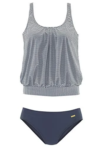Produktbild Lascana Damen Oversize-Tankini mit Streifen und Softcups