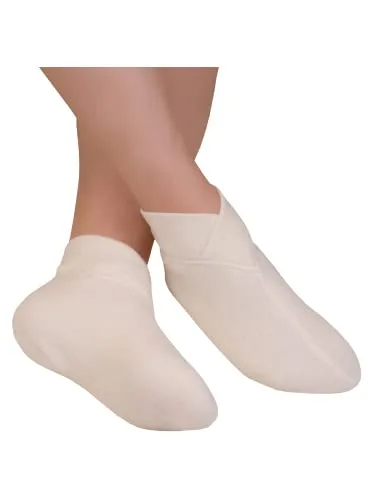 wobera ANGORA Fußwärmer mit weitem Einstieg für druckempfindliche Füße (Größe: 2 (38-40), Farbe: naturweiß)