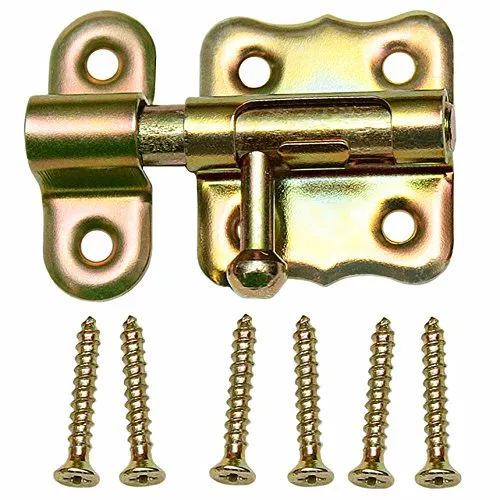 Bolzenriegel Türriegel Schlossriegel Möbelriegel Schubriegel (2, 30 mm Gelb Verzinkt)