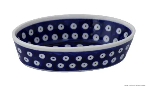 Bunzlauer keramik Dipschale Servierschale Schälchen Schüssel oval 200ml Länge: 15,6 cm Höhe: 4,0 cm Dekor 42