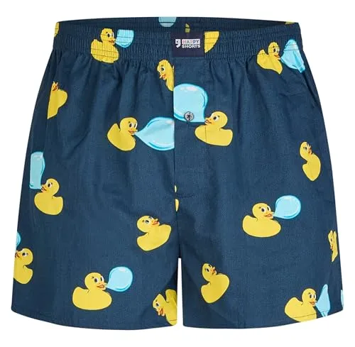 Happy Shorts Herren American Boxer Boxershorts Entlein 'New FIT', Farbe:Entlein - Duckling, Grösse:M