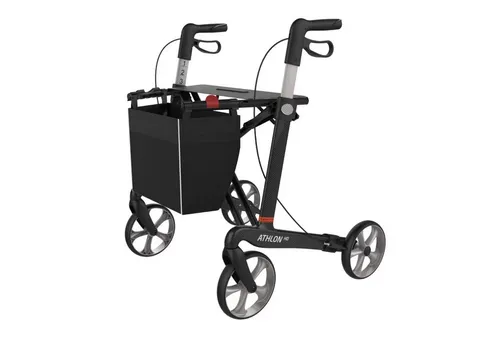 Athlon Carbon Rollator HD | Faltbarer Rollator für bis zu 200 kg