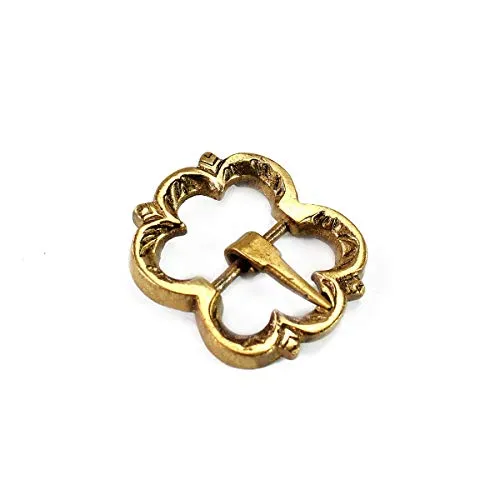 Mittelalterliche Gürtelschnalle für Riemen bis 20mm in gold von Vehi Mercatus