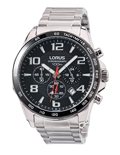 Lorus Sport Herren-Uhr Chronograph RT351CX9 - Armbanduhren für Herren mit robustem Edelstahlgehäuse, wasserdicht bis 100 Meter und Luminous-Leuchtbeschichtung für optimale Ablesbarkeit im Dunkeln.
