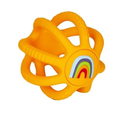 DIE SPIEGELBURG - 15913 BABY GLÜCK SILIKON GREIFBALL REGENBOGEN NEU