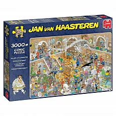 JUMBO 20031 Jan van Haasteren Kuriositätenkabinett 3000 Teile Puzzle - Gesellschaftsspiel mit 3000 Teilen, humorvolles Comic-Motiv von Jan van Haasteren, ideal für Puzzleliebhaber und Fans detailreicher Illustrationen.