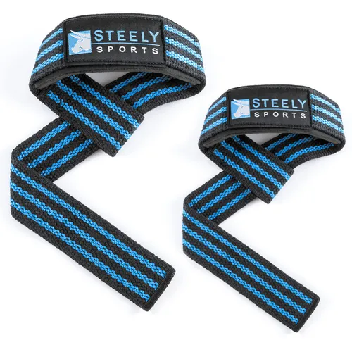 STEELY SPORTS Zughilfen gepolstert Zughilfe Griffhilfe Fitness Bodybuilding