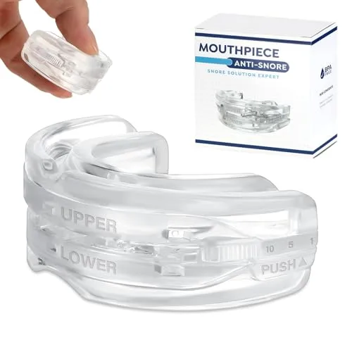 Zikenis Schnarchstopper - Effektive Anti-Schnarch Mundstück - Aufbissschienen zur Reduzierung von Schnarchen, ergonomisches Design für höchsten Tragekomfort und aus BPA-freiem Silikon für eine gesunde Nutzung.