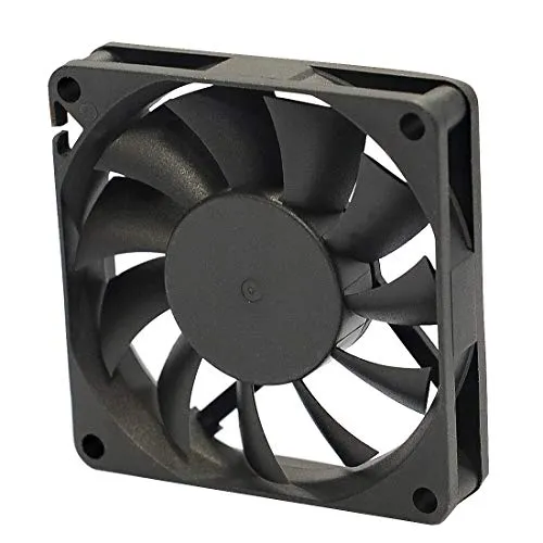 Rhombutech Flüsterleiser, gleitgelagerter 70 x 70 x 15 mm Lüfter DC12V 0.20A, 3 Pins Stromanschluß (1x 70/70/15)