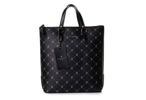 Lazarotti Rucksack Palermo - Kunstleder in Schwarz - Stylischer Rucksack aus Kunstleder mit 1 Hauptfach und praktischem Reißverschluss, ideal für den Alltag oder die Freizeit. Maße: 28cm x 12.5cm x 31cm, Volumen: 10 l.