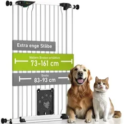 BOMI Türschutzgitter mit Katzenklappe Mira 73-161 cm von Bomi