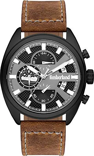 Timberland Herrenuhr TBL.15640JLB-61 - Armbanduhr für Herren, Quarz-Chronograph mit 50m Wasserdichtigkeit – ideal für Outdoor-Abenteuer und den Alltag.