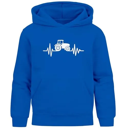 SpecialMe® Kinder Hoodie Jungen Traktor Trekker Aufdruck Print Jungengeschenke Blau 98