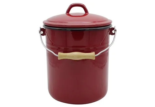 KARL KRÜGER Mülleimer mit Deckel 3l rot in rot von Karl Krüger