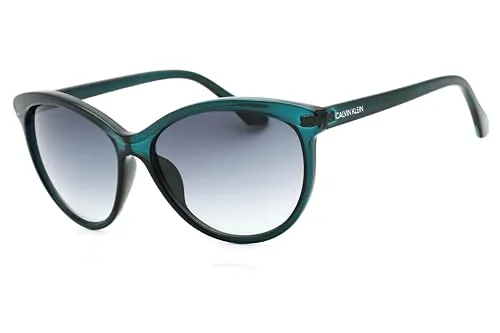 Calvin Klein Damen Cat Eye Sonnenbrille, Blau, UV geschützt, Klassisch, Damen, Frauen