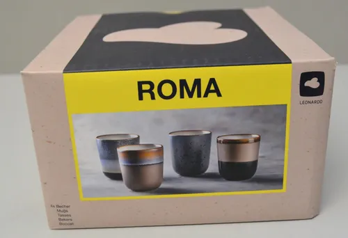 LEONARDO Becher Keramikbecher ROMA 4er-Set in beige von LEONARDO