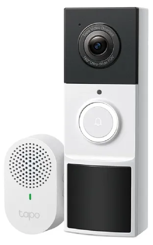 TP-Link Tapo Video Doorbell Camera, Schwarz, Weiß, CE, RoHS, RCM,R-NZ,FCC, EAC, Triman, UKCA, Kabelgebunden, 2,4 GHz, 802.11b, 802.11g, Wi-Fi 4 (802.11n), IP65