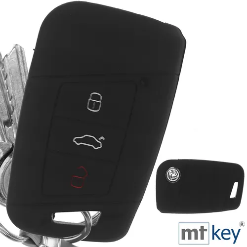 KEYLESS Schlüssel Hülle Schwarz für VW Passat B8 Arteon Skoda Kodiaq