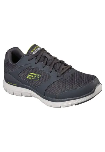 SKECHERS FLEX ADVANTAGE 4.0 Herren Sneaker - Sportlicher Sneaker von Skechers aus Leder und Textil, grau, mit leichtem Profil und Skechers Air-Cooled Memory Foam für optimalen Komfort.