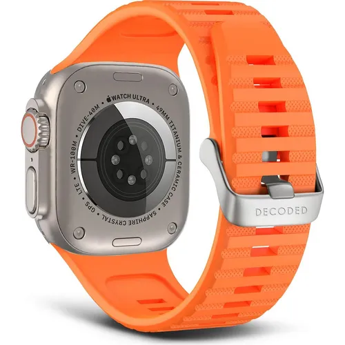 Decoded Sport Silicone Ultra Strap 42/44/45/49mm in orange von DECODED