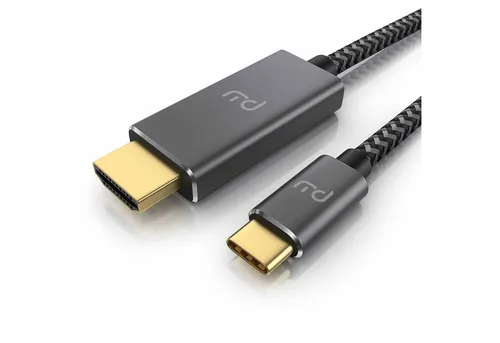 Primewire USB Typ C zu HDMI Konverterkabel 4K - 2m - Monitorzubehör für hochauflösende 4K UHD-Inhalte auf HDMI-Geräten, ideal für Präsentationen und Multimedia-Streaming, mit zuverlässiger Funktionalität und Knickschutz.