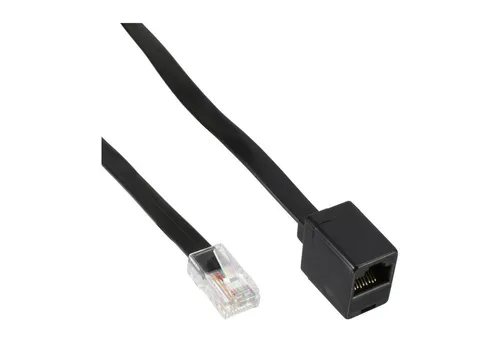 Inline InLine ISDN-Verlängerung - RJ45 (8P8C) Stecker Buchse, 3m Telefonkabel für eine zuverlässige ISDN-Verbindung