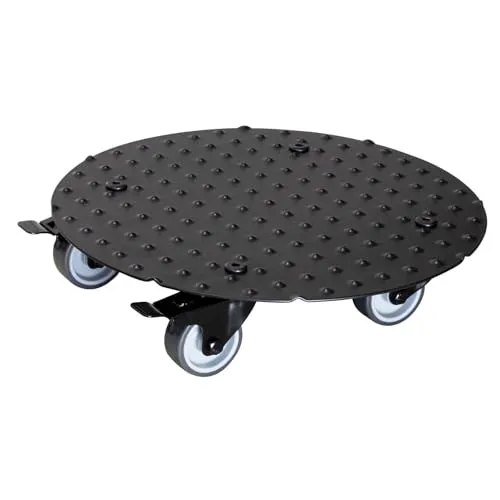 Wagner-System Pflanzenroller 20700701, rund, Aluminium, 150kg - Robuster Pflanzenroller aus Aluminium mit 150 kg Tragkraft, ideal für Innen- und Außenbereiche. Ausgestattet mit 4 Lenkrollen für müheloses Bewegen.