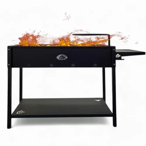 Mangal Batyr XL Schaschlikgrill 100cm mit Ablage und Topfhalter