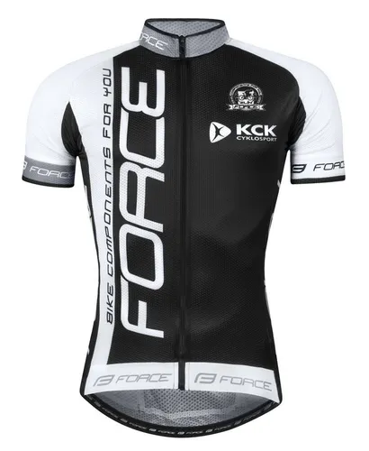 FORCE Radtrikot Jersey FORCE TEAM18 grau-schwarze Kurzjacke %%% *