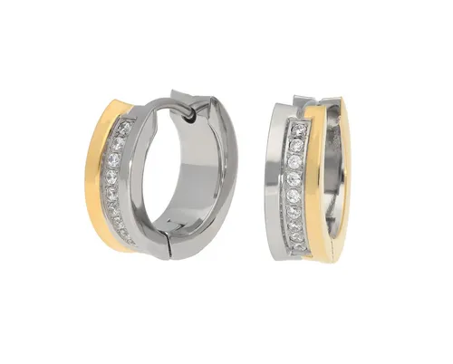 TITANIA Paar Creolen Titancreolen, bicolor mit Zirkonia von TITANIA