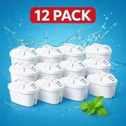 12er Pack Wasserfilterkartuschen für Brita Maxtra+, Universalfilter