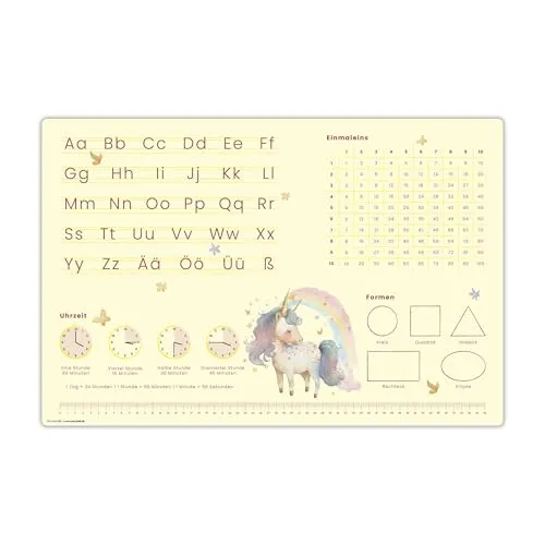 Einhorn Aquarell Schreibtischunterlage von coveryourdesk www.cover-your-desk.de