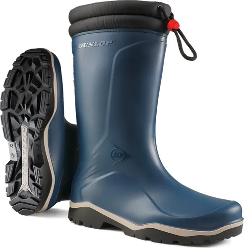 Dunlop Blizzard Gummistiefel mit Fellfutter, Blau 45 EU - Herren Gummistiefel mit Isolierung bis -15°C, ideal für kalte Temperaturen. 100% wasserdichtes PVC und rutschfeste Sohle bieten optimalen Schutz und Komfort.