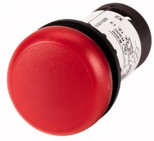 Eaton Leuchtmelder flach C22-L-R-24 IP67/IP69K - Leuchtmelder für 24 V AC/DC mit flacher Linse und IP67/IP69K Schutz. Ideal für anspruchsvolle Umgebungen. Robuste Bauweise und zuverlässige LED-Technologie.