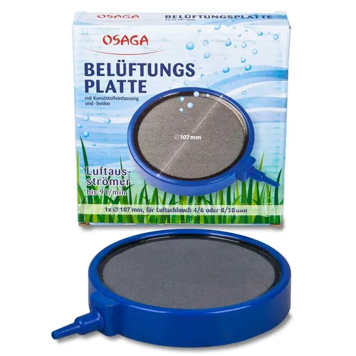 Osaga Ausströmer Luftstein Scheibe 107x19mm Belüfterplatte Teich Aquarium 9l/min