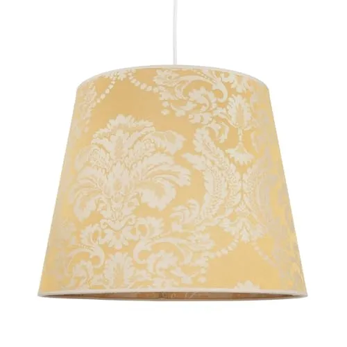 Stoff Lampenschirm WILLOW in gold von Licht-Erlebnisse