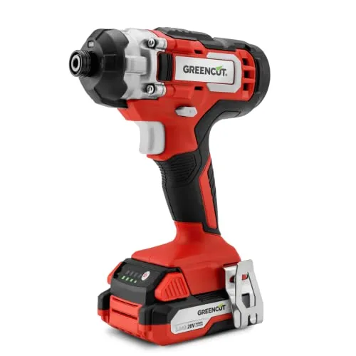 GREENCUT ATD200L - Schlagbohrmaschine Schlagschrauber, 20V Lithium Akku, Drehzahl 3500rpm, 1/4