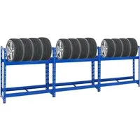 PROREGAL Reifenregal Tiger 3x für 24 Reifen – 100x110x35 cm - Das stabile Reifenregal TIGER von PROREGAL bietet Platz für bis zu 24 Reifen und ist durch seine verstellbaren Ebenen optimal anpassbar. Ideal für die Lagerung von Sommer- und Winterreifen in Deiner Garage.