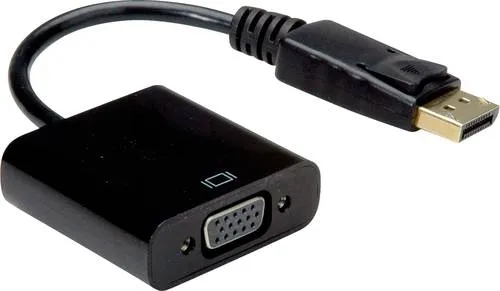 Value DisplayPort / VGA Adapterkabel DisplayPort Stecker, VGA 15pol. Buchse 0.15m Schwarz 12.99.3136 DisplayPort-Kabel